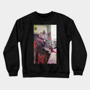 Watermelon for lunch painting Crewneck Sweatshirt